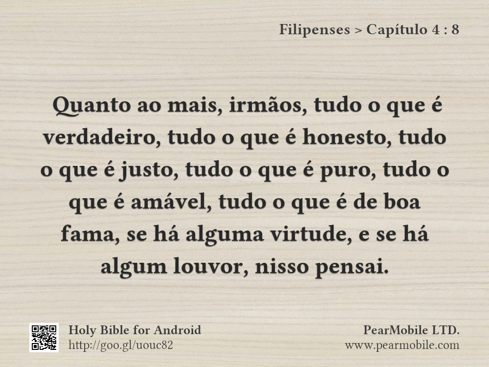 Filipenses, Capítulo 4:8